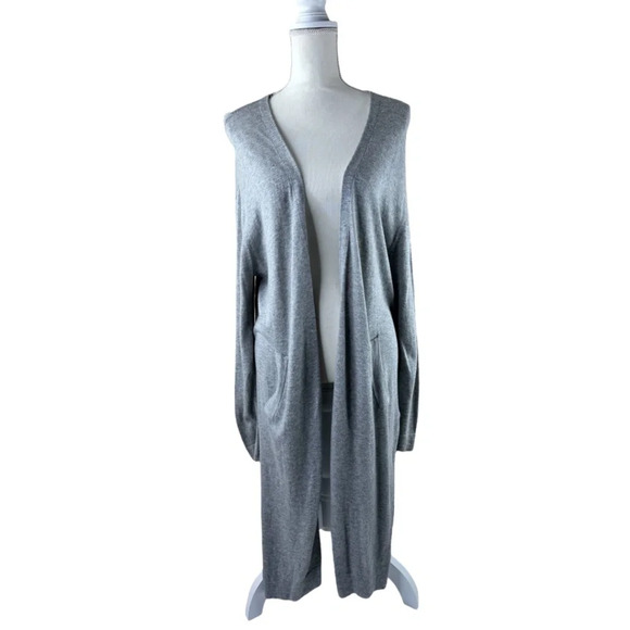 Moussy Longline Open Cardigan Gray - Picture 1 of 10